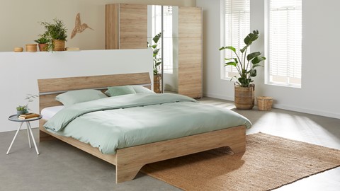 Aangepaste Gedwongen Super goed Bed Wald met lattenbodem en polyether matras | Beddenreus