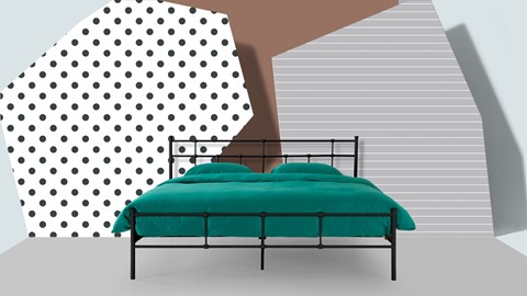 Bed Xam 2-persoons, zwart