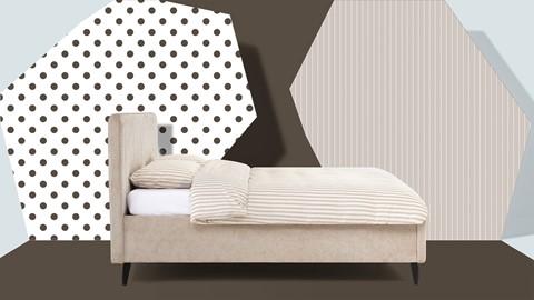 Opbergbed Sunna, creme