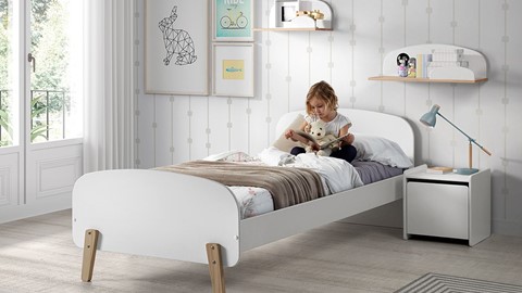 Geven moersleutel Ontslag Complete slaapkamer Kiddy met nachtkast en kast | Beddenreus