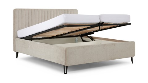 Opbergbed Sunna, creme