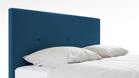 Boxspring Illinois vlak met Bridge matras 2-persoons, blauw