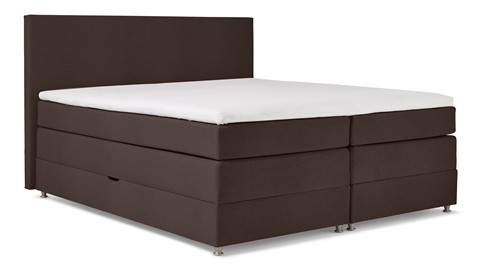 Opbergboxspring Square met gestoffeerde matras., bruin