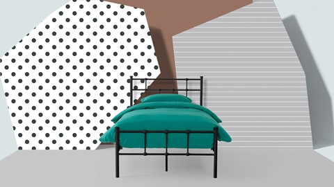 Bed Xam 1-persoons, zwart