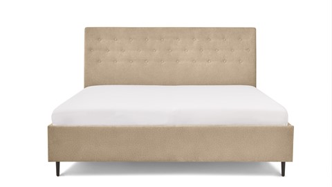 Bed Luxe met hoofdbord Button, beige